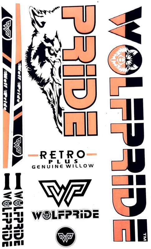 WOLF PRIDE WP R-PLUS RED CRICKET BAT STICKER Bat Sticker(Red, Black)