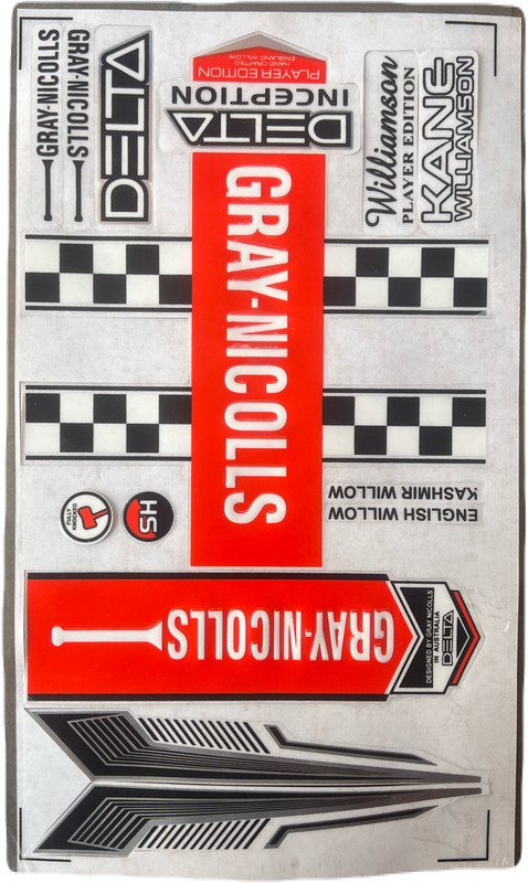VSM VSM_3D_GRAY_NICOLLS_DELTA_STICKER Bat Sticker(Red, White)