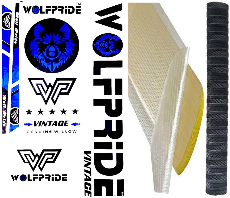 WOLF PRIDE Z-RED (W) IN THE ZONE CRICKET BAT STICKER COMBO (STICKER+GRIP+ANTI SCUFF SHEET) Bat Sticker(Red)