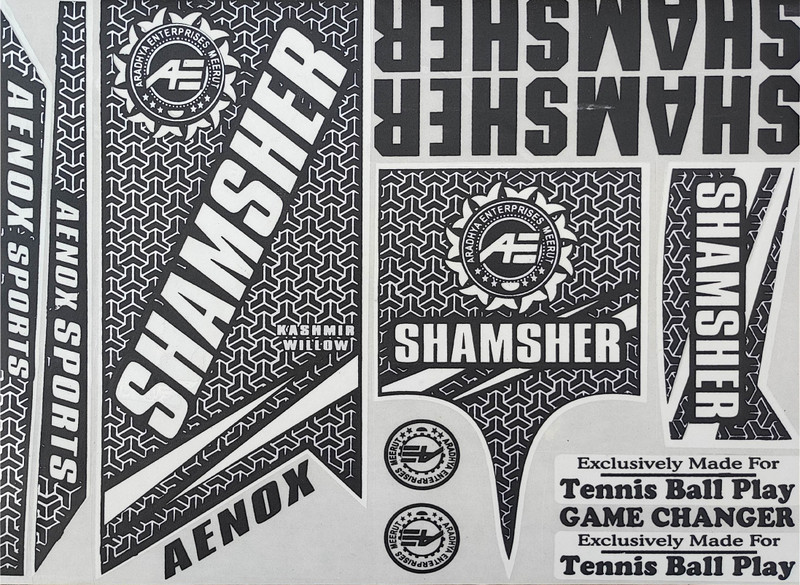 Aenox SHAMSHER SCOOP BAT STIKER SUPER QUALITY Grip Tape(Grey)