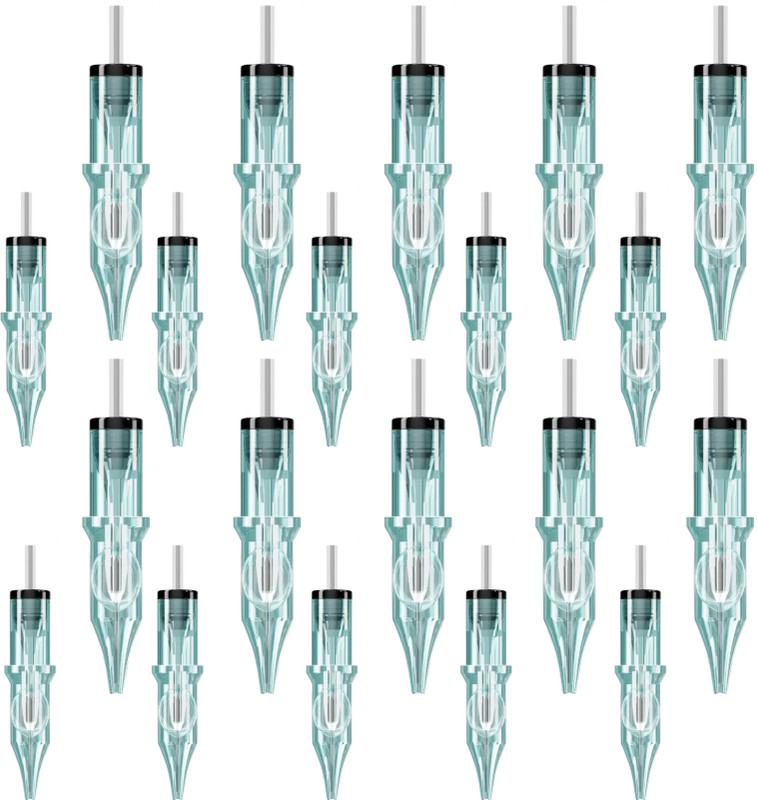 Shield plus 3RL,7RL,5RS,9RS Cartridge Tattoo Needles for Tattoo Machine - 5pcs Each Disposable Round Shader, Round Liner Tattoo Needles(Pack of 20)