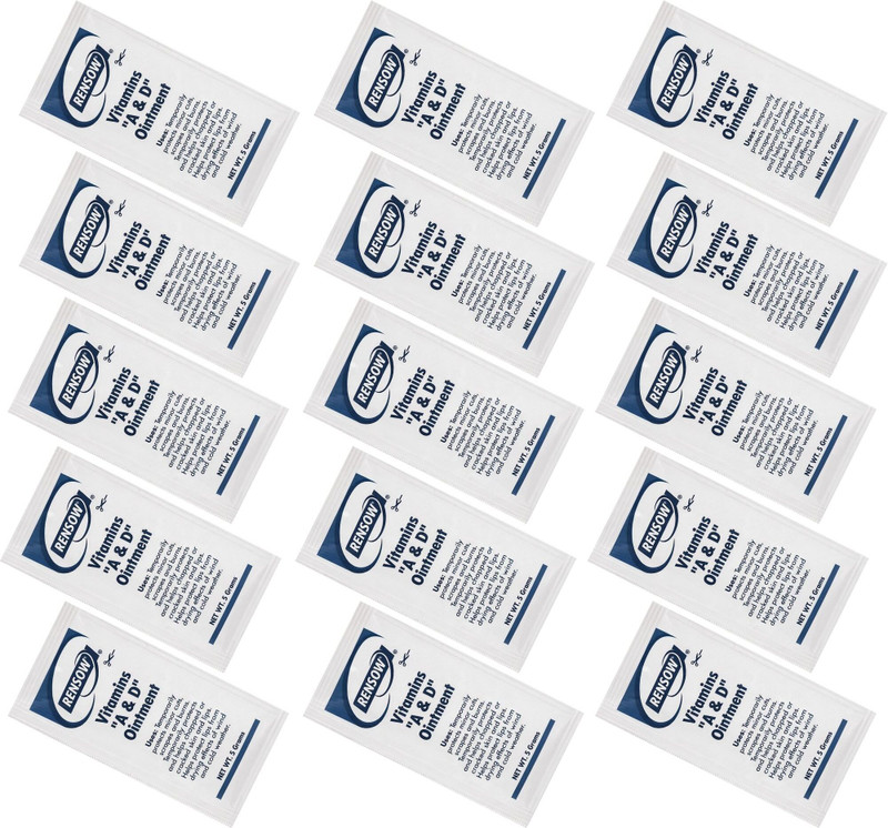 Rensow Vitamin A&D 5gm Pouch for Healing Tattoos-Pack of 10pcs Permanent Tattoo Kit