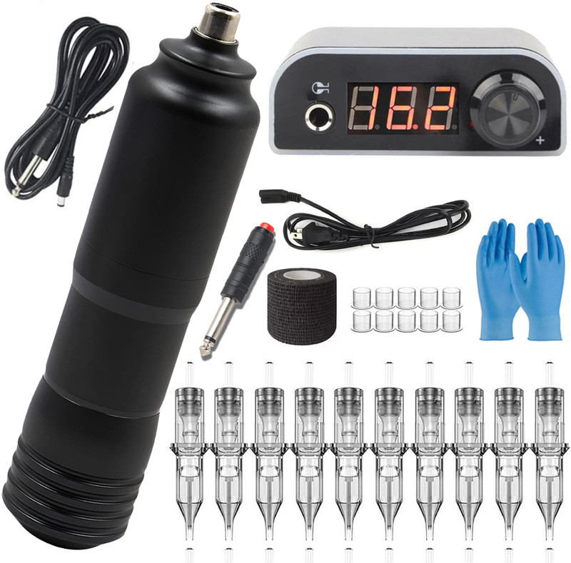 Goochie Tattoo Pen Machine Complete Kit Set NPK_09 Full Permanent Tattoo Kit