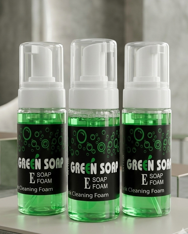 Forver tattoo Tattoo GREEN FOAM 150ml. 1pic good quality work ink cleaning form Permanent Tattoo Kit