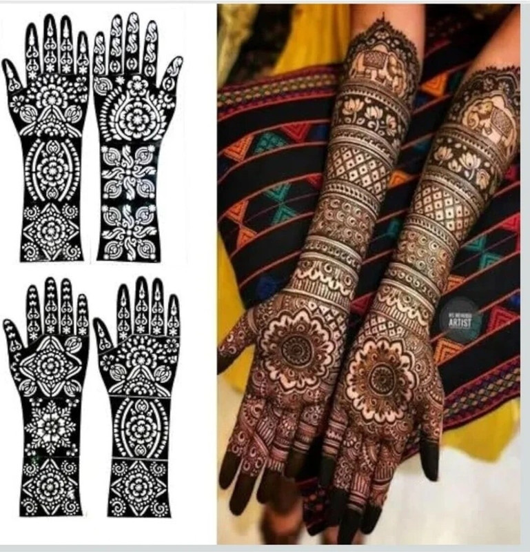ARSRA AFRICAN MEHNDI STICKER TATTOO(women girls, MEHNDI TATTOO)