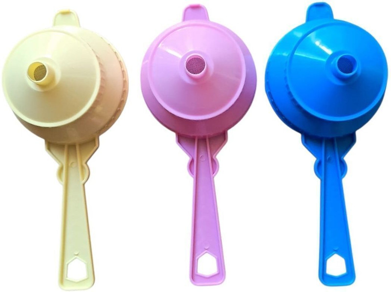 CRAZYGOL 2 in 1 New Fancy Tea Strainer multicolor ( Pack of 3 ) Tea Strainer(Pack of 3)