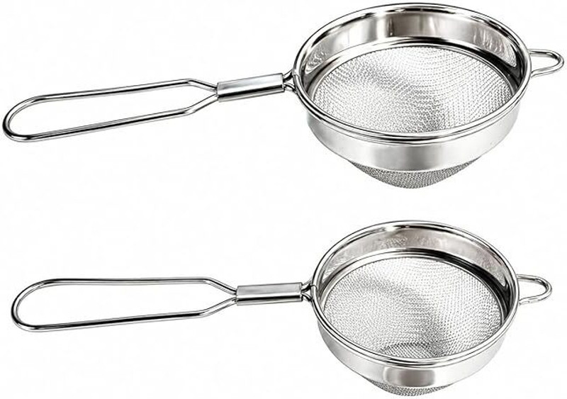 Siya Corporation Siya Premium Stainless Steel Tea Strainer Set of 2 (7 cm & 8 cm) Tea Strainer(Pack of 2)