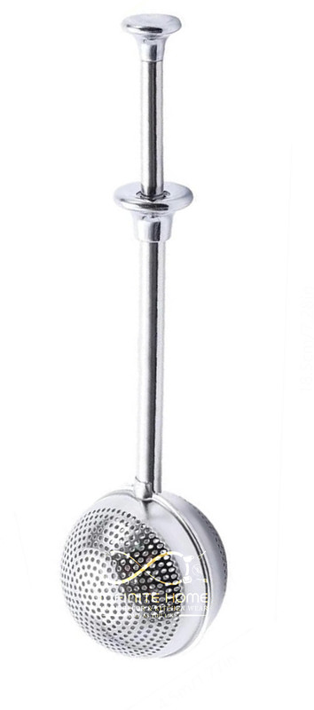 INFINITE HOME Tea Infuser-Portable PushType Loose Leaf TeaStrainer, Herbal Tea Stainless Steel Tea Strainer(Pack of 1)