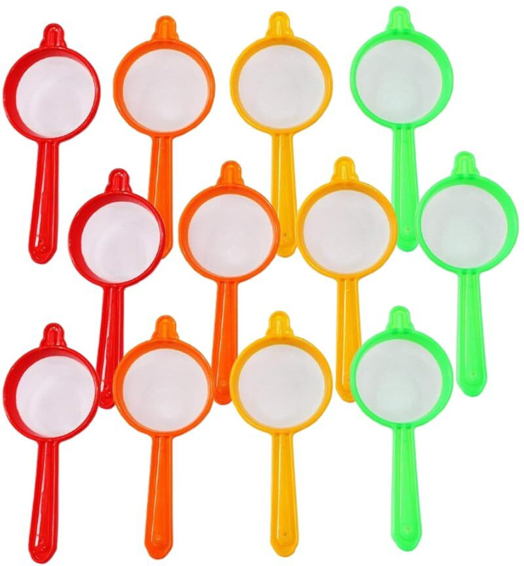 Om Hariom Plastic Tea and Coffee Strainers Chai Chalni Tea Filter, Tea Galan Multicolour Tea Strainer(Pack of 12)