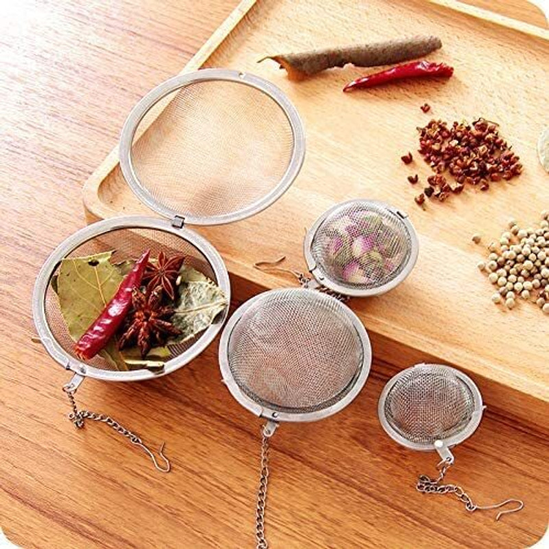 NAYOPI Stainless Steel Tea Ball for Loose Leaves,Reusable Infuser With Extra Fine Mesh Tea Strainer(Pack of 3)