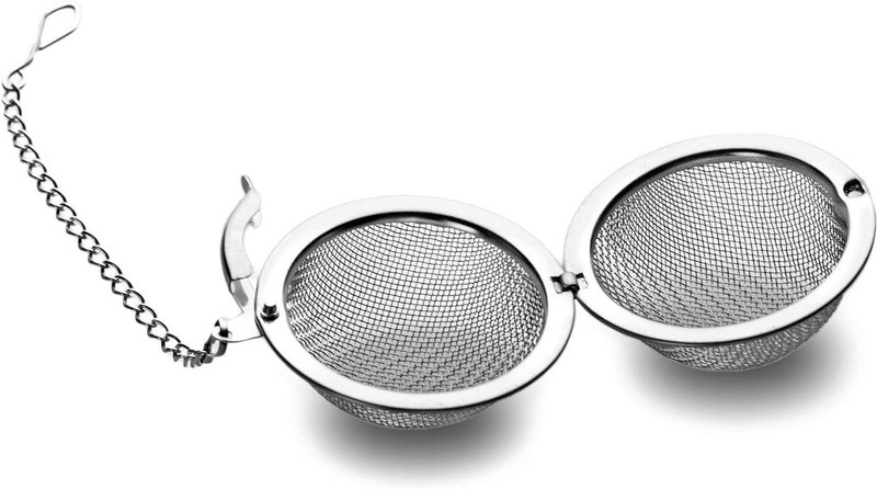 TOMATUS Stainless Steel Tea Strainer Mesh Tea ball Filter Net With Chain (Small) Tea Strainer(Pack of 1)