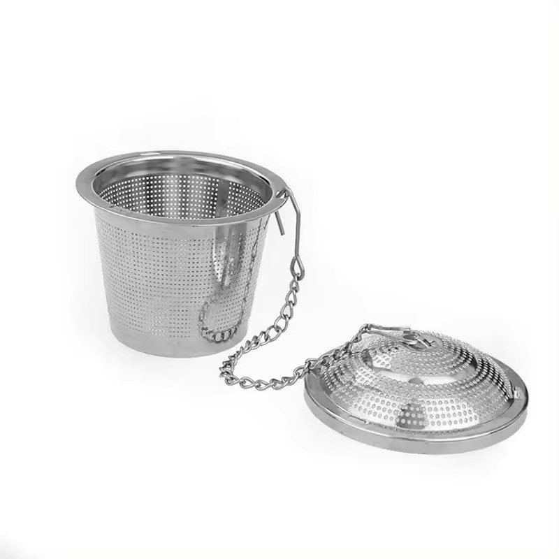 MobFest Locking Stainless Steel Rust-Free Tea Infuser Basket with Chain and Hook Tea Strainer(Pack of 1)