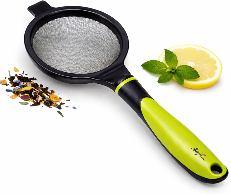 SIGNAMIO Stainless Steel Tea Strainer Fine Mesh Handheld Filter for Cups Tea Strainer(Pack of 1)