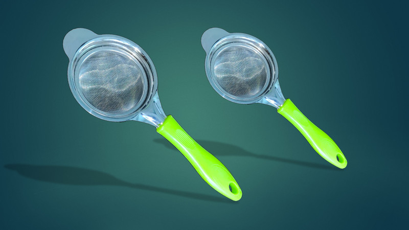 Crizal 2 nos. Plastic Handle best quality kitchen Tea Strainer(Pack of 2)