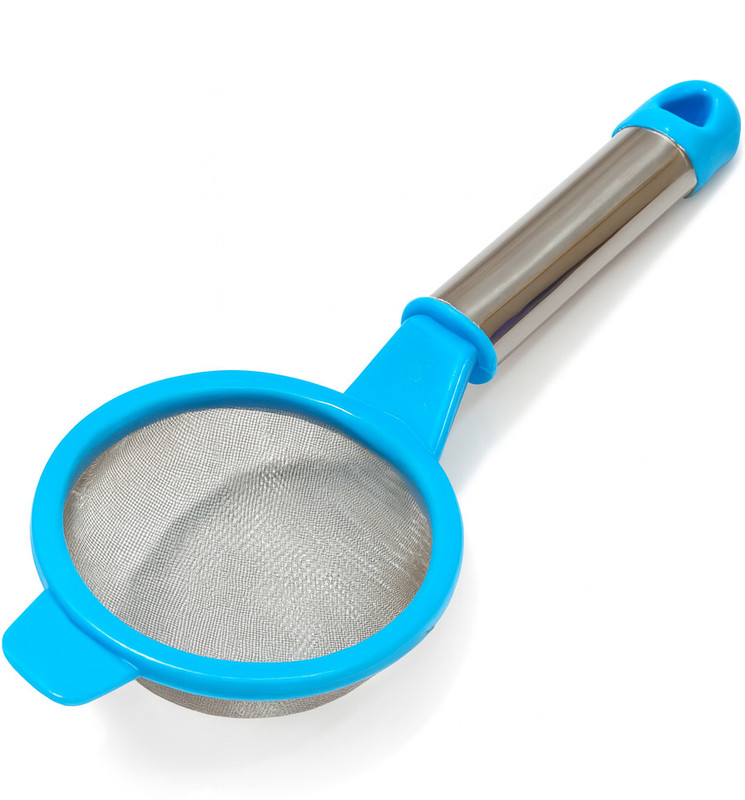 Zibuyu Stainless Steel Mesh Strainer 3.9 Inches Fine Mesh Sieve with Wooden Handle Tea Strainer(Pack of 1)
