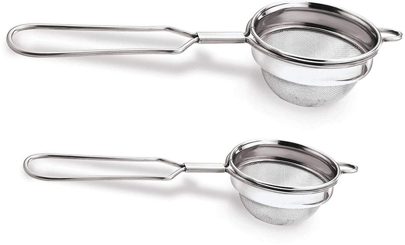 CityArt Tea & Coffee Steel mesh Strainer for Kitchen Strong Channi/Filter (Pack of 2) Tea Strainer(Pack of 2)