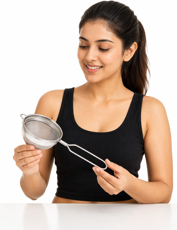 Sunshine Stainless Steel Fine Mesh Strainer for Tea, Coffee & Juice, Heat-Resistant Tea Strainer(Pack of 1)