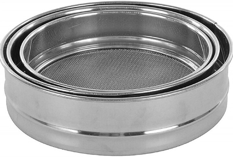 Rajshree Kitchenware Steel atta channi set 3 pcs(7inch,7.5inch,8.5inch) Tea Strainer Tea Strainer(Pack of 3)
