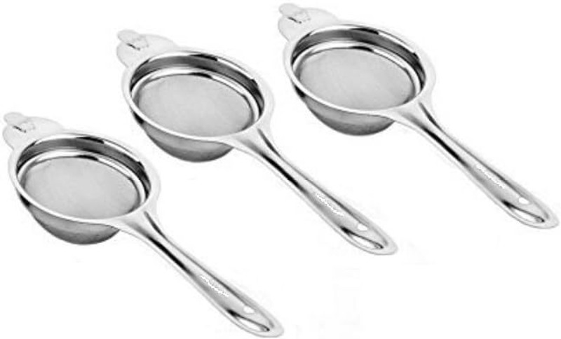 cheforia Stainless Steel Tea & Coffee Strainer |Tea Filter| Chai Strainer|Chai Channi Tea Strainer(Pack of 3)