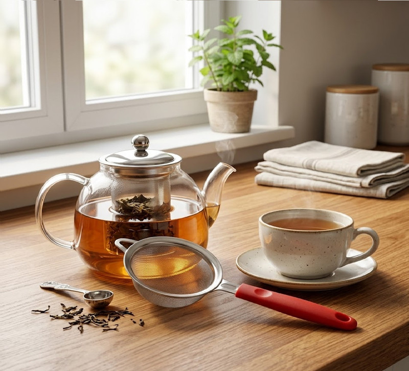 Crizal Stainless Steel Tea Strainer(Pack of 5)