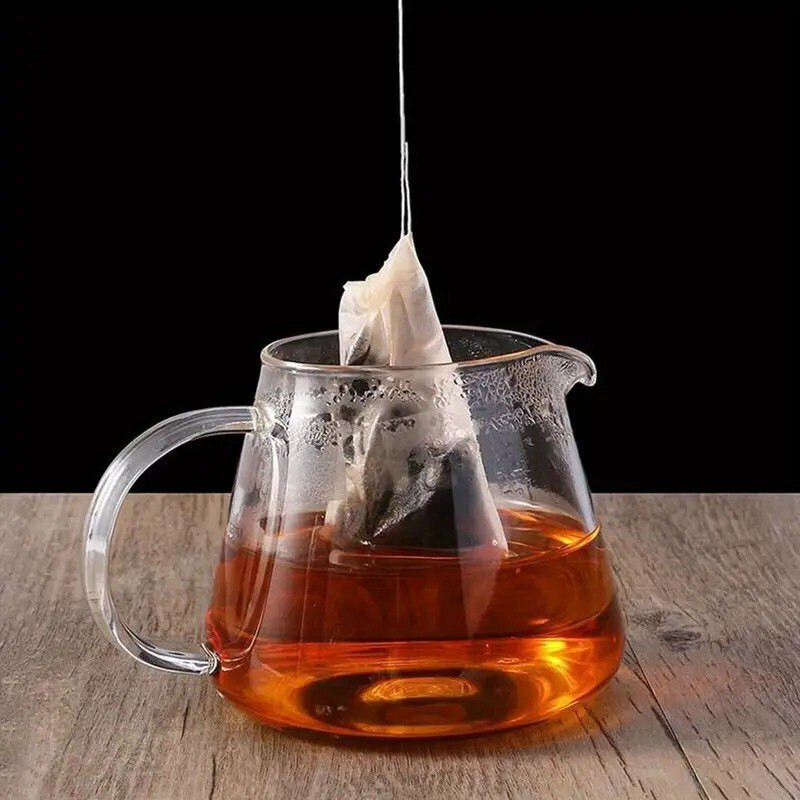 HAPANI STORE 100 Pcs Transparent White Disposable Tea Filter Bags Empty Dip Tea Strainer(Pack of 100)