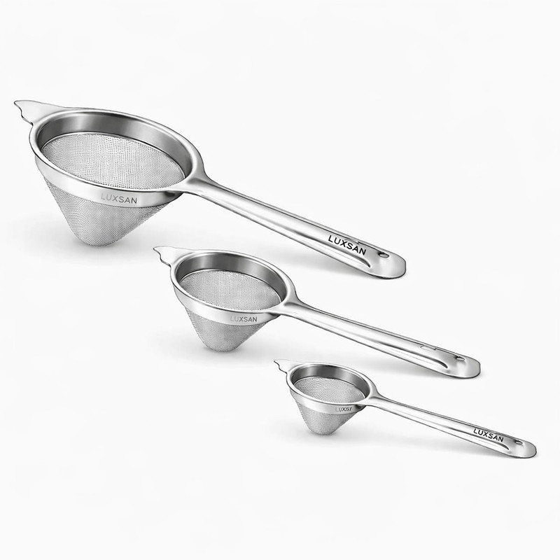 VIXONS Stainless Steel Strainer & Tong Set Tea Strainer(Pack of 2)