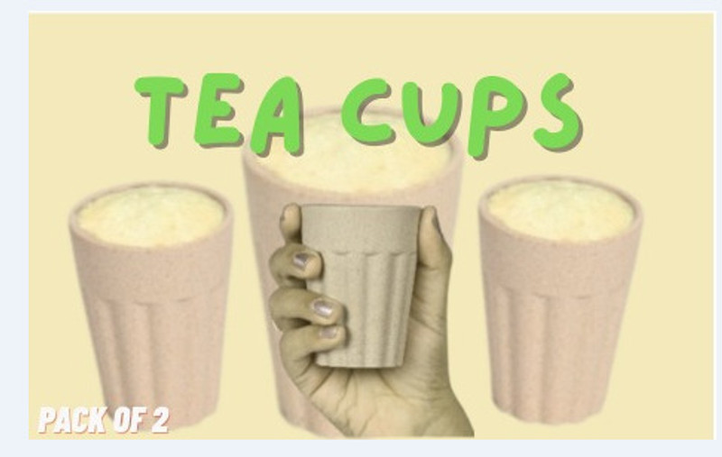 liftoff Eco-Friendly Cutting tea Cups Set-4 80ml Tea Urn(80 ml)