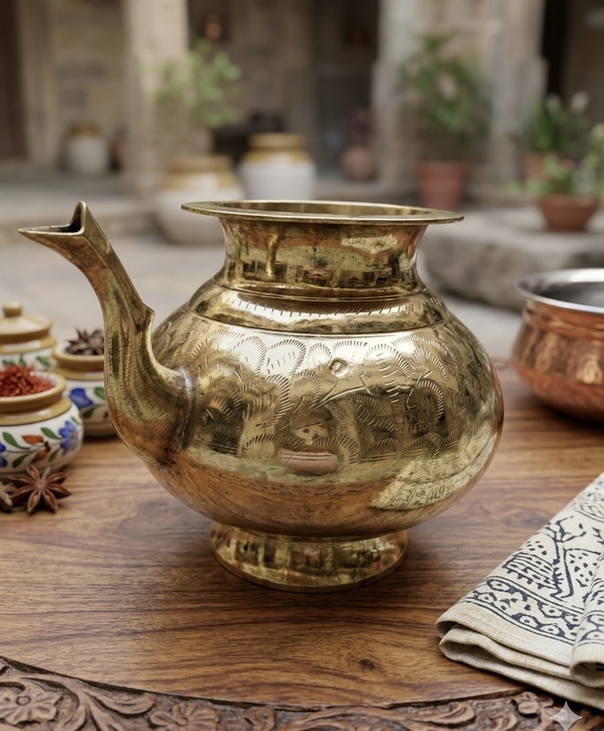 Bombay Antiques BRASSPOT_0526 Tea Urn(2.5 L)