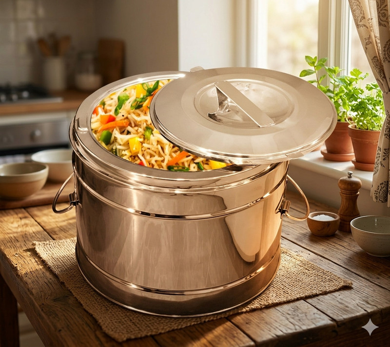 Viraj Prime VIRAJPRIME Stainless Steel | 10 Liters Hot Pot | Picnic Jar Container Hot & Cold Tea Urn(10 L)