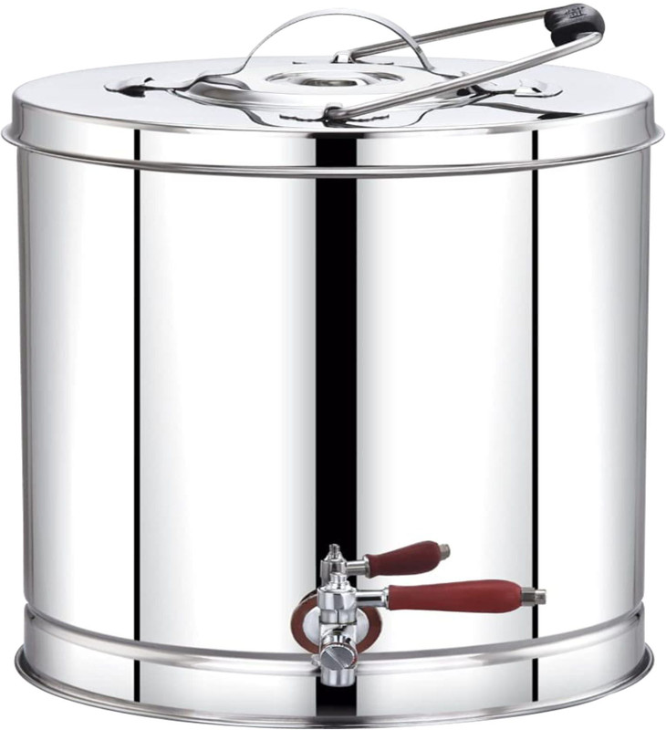 Viraj Prime 15 Liter Stainless Steel Tea Container with Tap- Eco-Friendly Hot/Cold Dispenser Tea Urn(15 L)