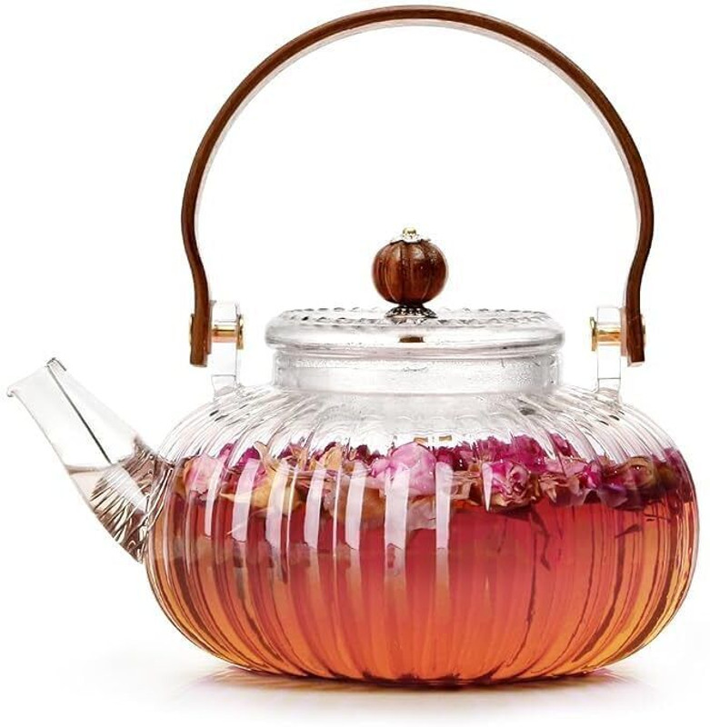 AKMOR High Borosilicate Glass Teapot Tea Urn(900 ml)