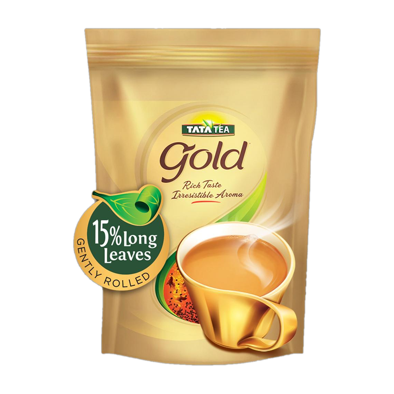 Tata Tea Gold Black Tea with Gently Rolled Aromatic Long Leaves Unflavoured Black Tea Pouch(750 g)