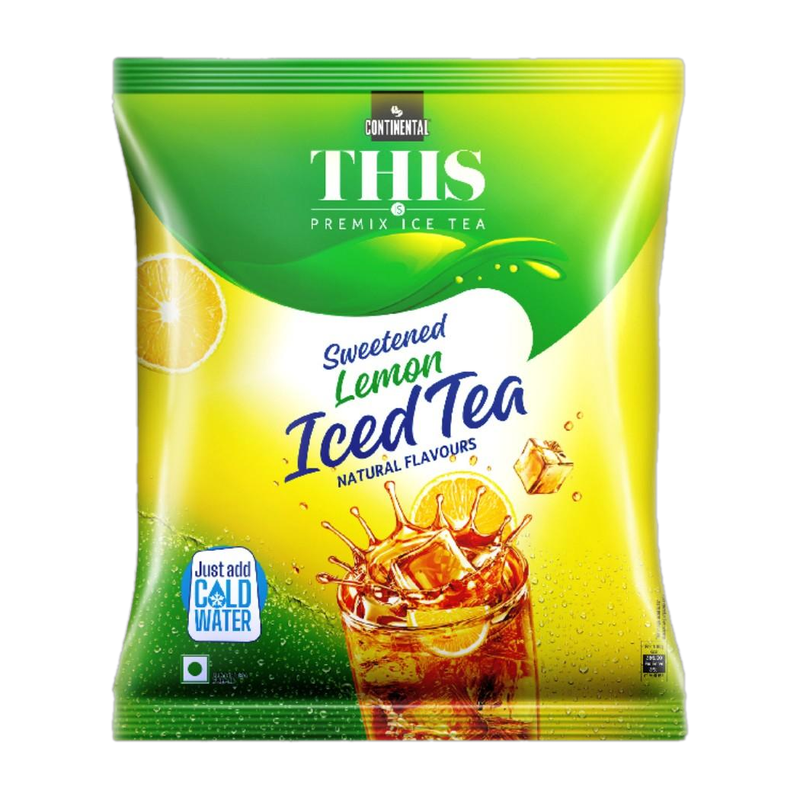Continental THIS Instant Ice Tea Powder | Refreshing Natural Lemon Flavor | Source of Vitamin C | Lemon Iced Tea Pouch(400 g)