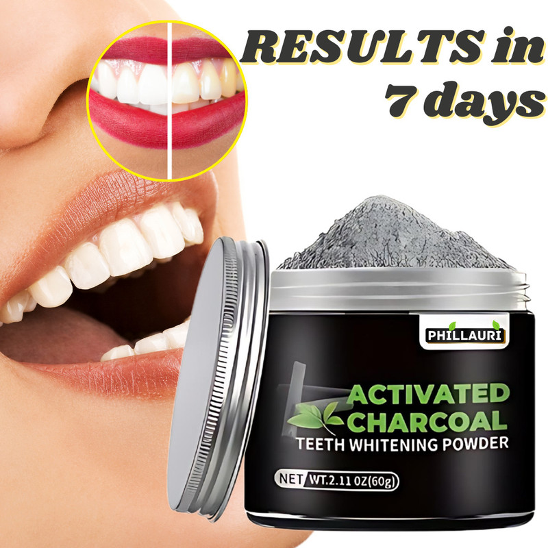 Phillauri Freshness And Stain Remover Activated Charcoal Teeth Whitening Powder Teeth Whitening Kit
