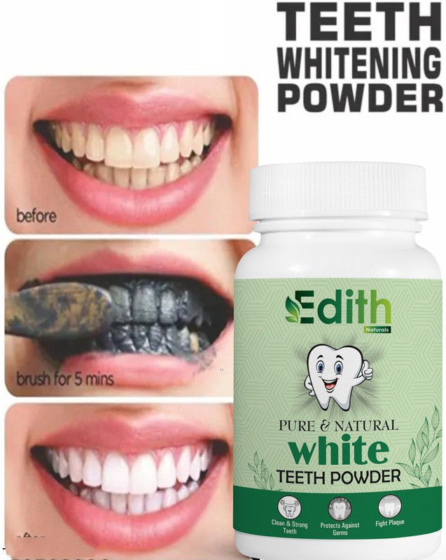 Edith Teeth Whitening Powder For Men And Women-80 grams Teeth Whitening Kit