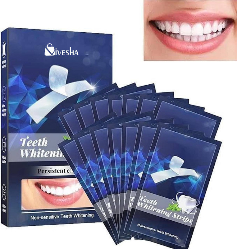 Vivesha Teeth Whitening Strips Classic Enamel Safe & Effective Teeth Whitening 7 Strip Teeth Whitening Kit
