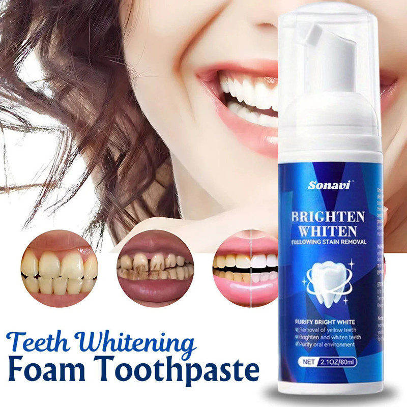Sonavi Teeth Whitening Foam Toothpaste Stain Removal Teeth Whitening Kit