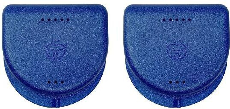 Dentosmile Mouth Guard and Denture Storage in Sparkle Blue Colour 2 Teeth Whitening Kit