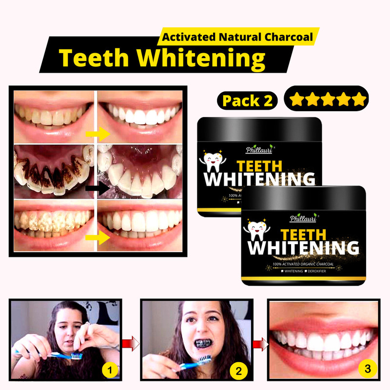 smartdrops Strong Teeth Cavity Protection India's No.1Teeth Whitening Powder Teeth Whitening Kit