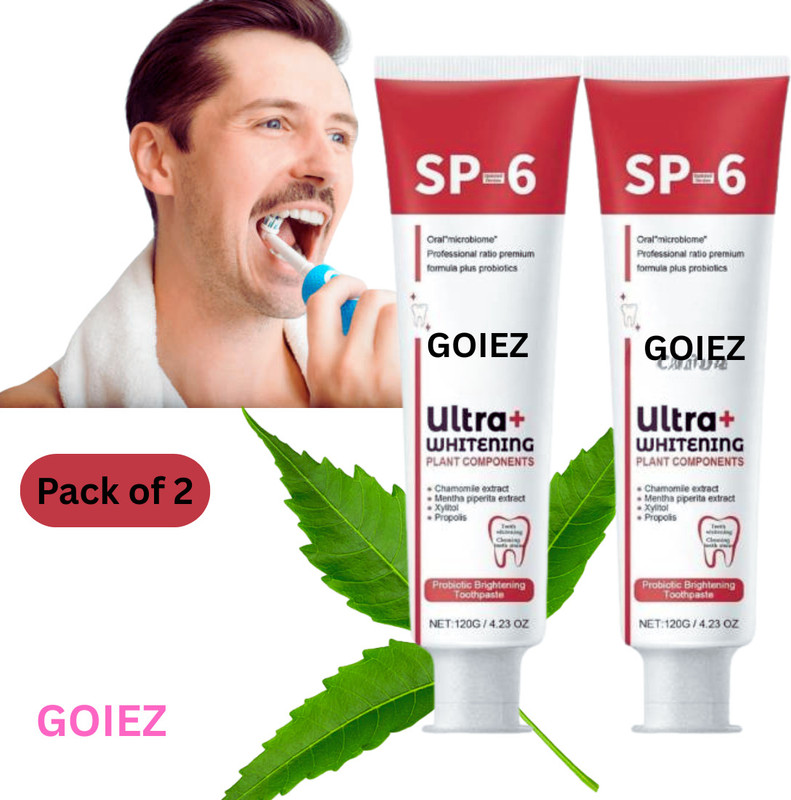 GOIEZ Sp-6 Natural Freshness Toothpaste – Made With Plant-based Ingredients. Teeth Whitening Kit