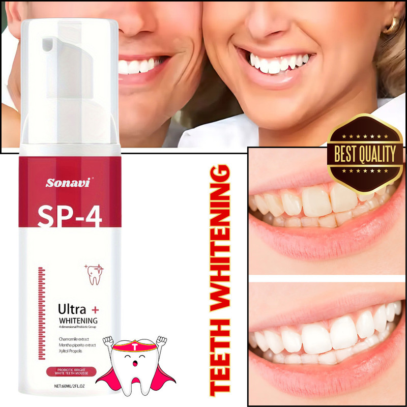 Sonavi Teeth Foam Mousse Cleaning Gums Fresh Breath | for Man & Woman Teeth Whitening Kit