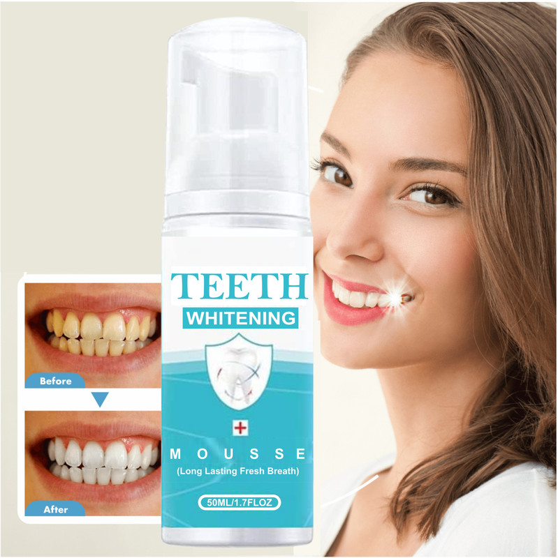 Afflatus Teeth Whitening Foam Toothpaste Long Lasting Fresh Breath Removes Stains Teeth Whitening Kit
