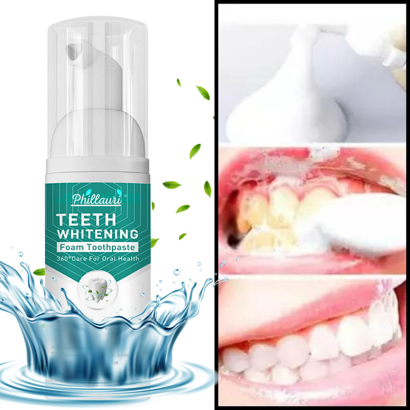 Phillauri Teeth Foam Your Brightest Smile Effortlessly Stain-Free Smile with Teeth Whitening Kit