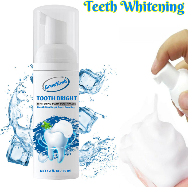 Growkesh Oral Care Ultra-Whitening Foam Teeth Whitening liquid(60 ml)