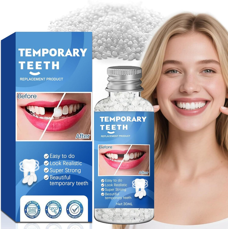 TeethsKit Tooth Repair Kit, Temporary Fake Teeth Replacement Kit for Temporary Restoration Teeth Whitening liquid(30 ml)