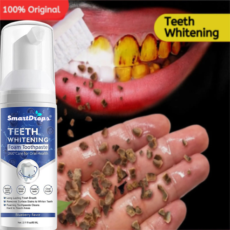 smartdrops Deep Clean Teeth Foam Quick Oral Care Solution Teeth Whitening liquid(60 ml)