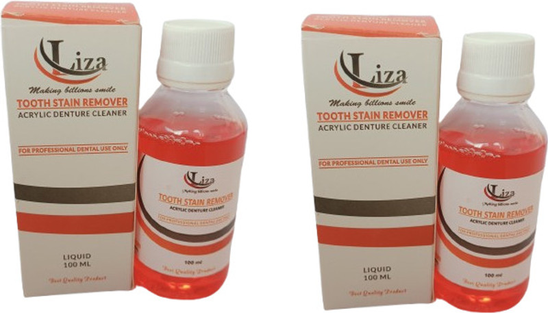 LIZADENT Dental Tooth Stain Remover 2pc Dentist Used Only /No Teeth Whitening liquid(100 ml)