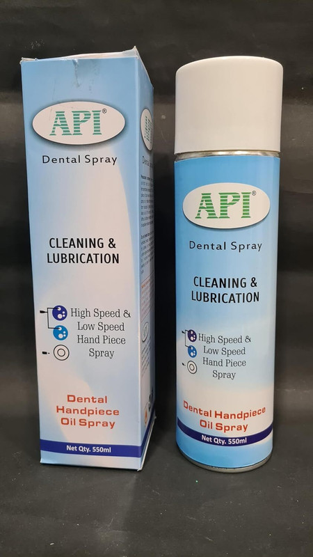 API Dental Handpiece Cleaning and Lubrication Oil Spray 550ml /NO Teeth Whitening liquid(550 ml)