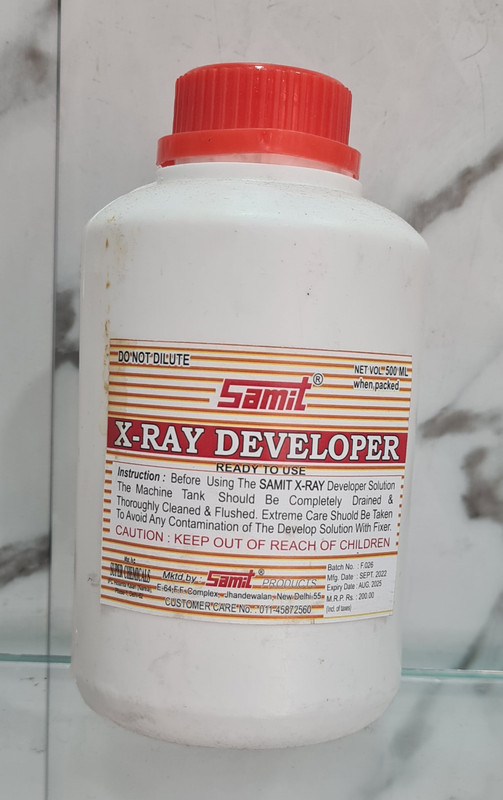 PRAKDENT Samit Dental X-Ray Developer Liquid 500ml Teeth Whitening liquid(50 ml)