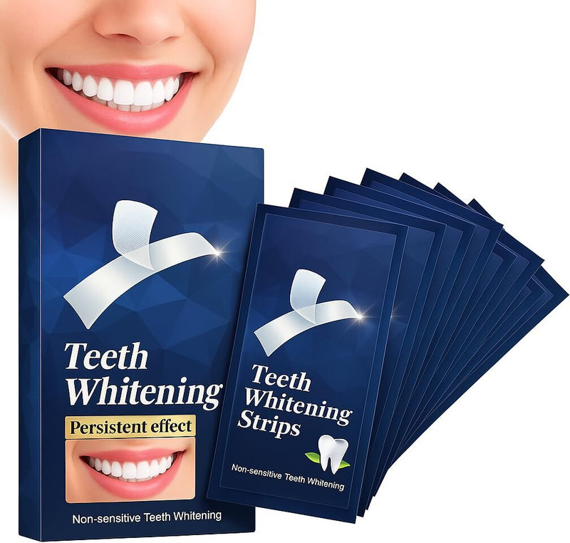 SHIVANICORP Teeth Whitening Strips Gentle for Sensitive Teeth,Effect to Remove Stains Teeth Wipe(Pack of14)